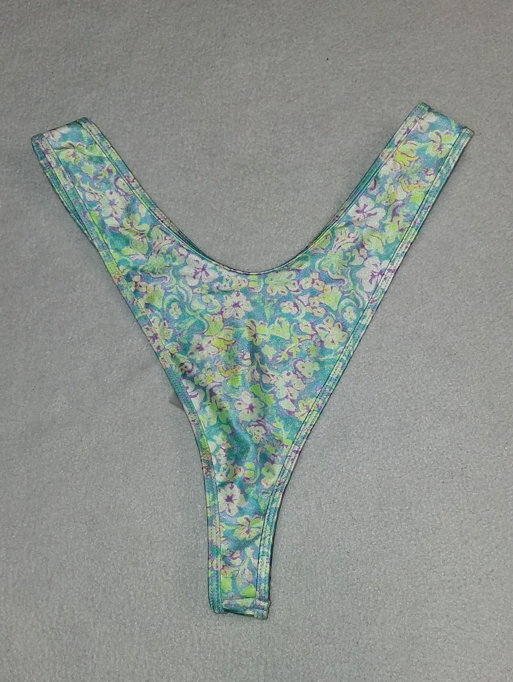 Kulani Kinis Aqua Floral High-Cut Bikini Bottoms